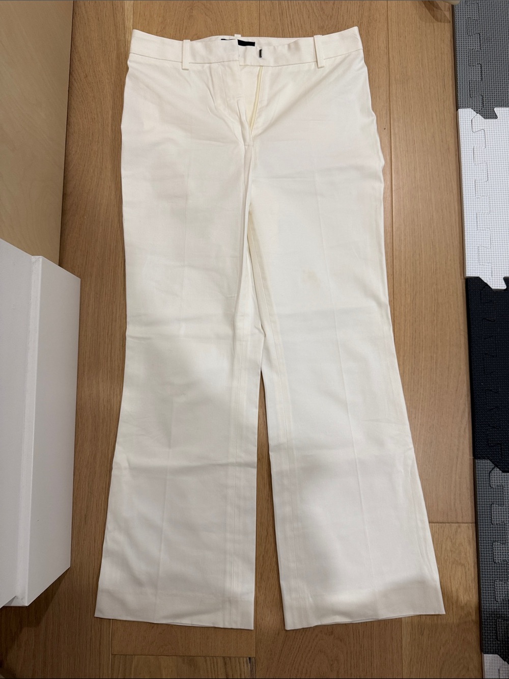 Nili Lotan Cream Boot-Cut Pants